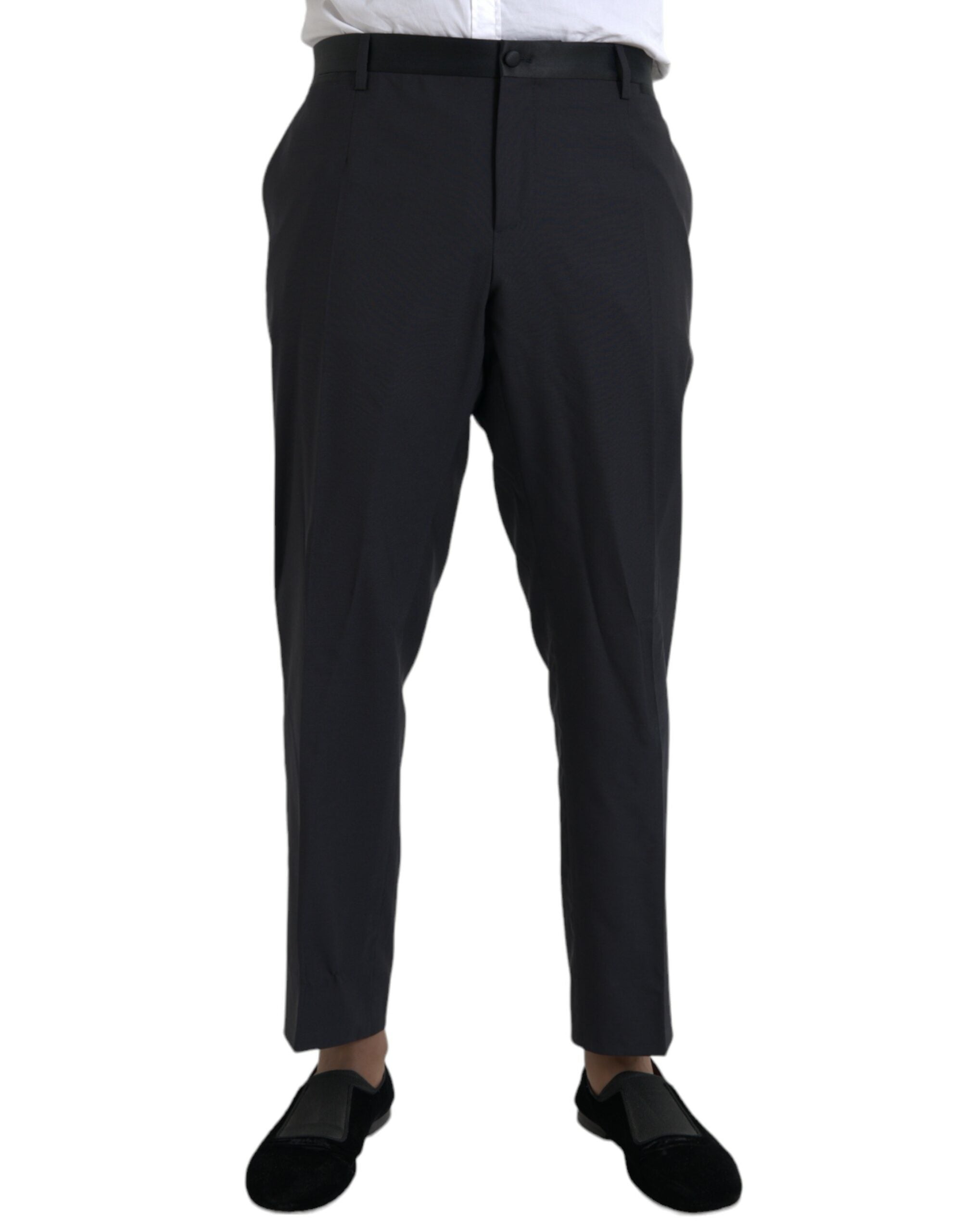 Dolce & Gabbana Blue Wool Men's Skinny Dress Pants