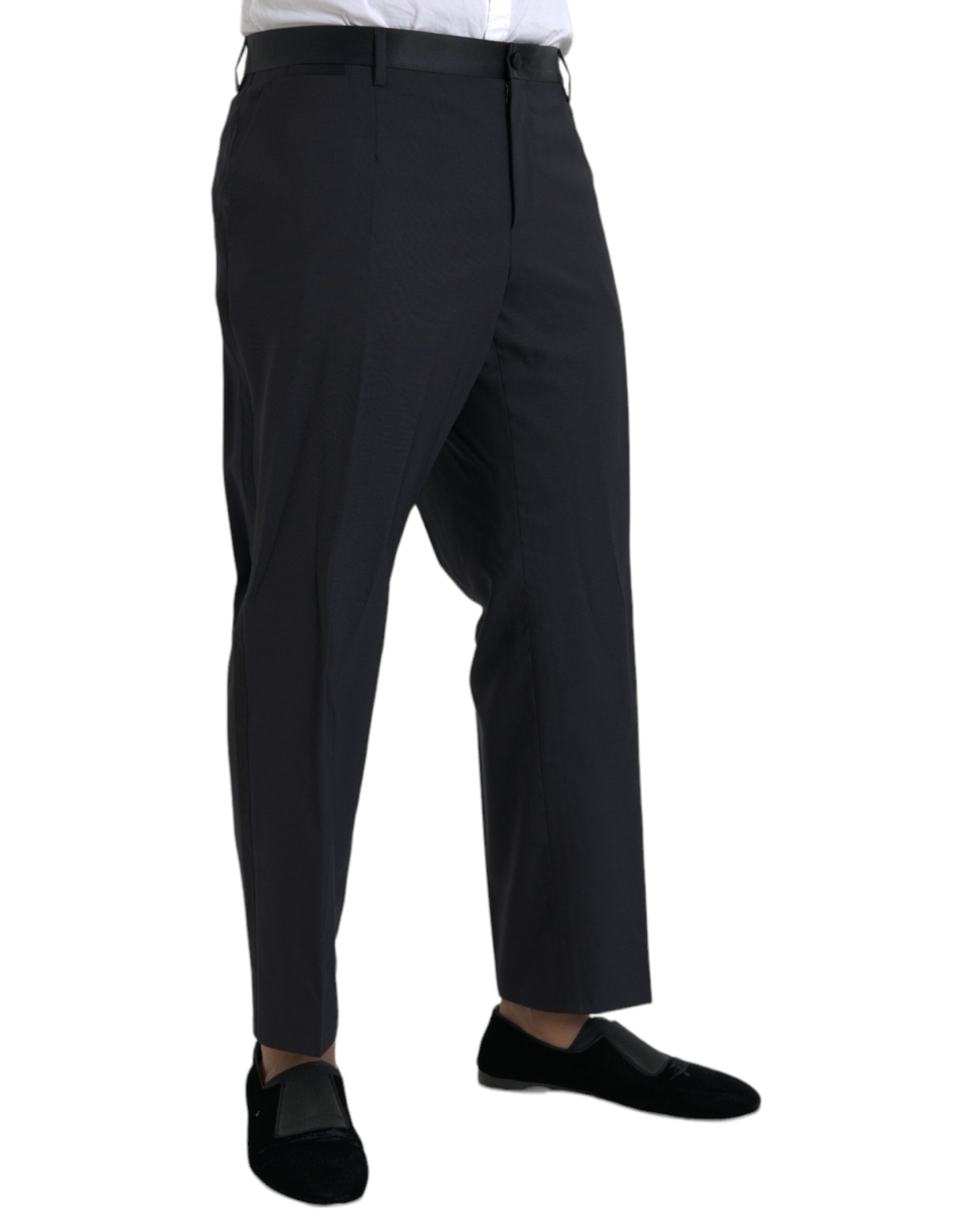 Dolce & Gabbana Blue Wool Men's Skinny Dress Pants