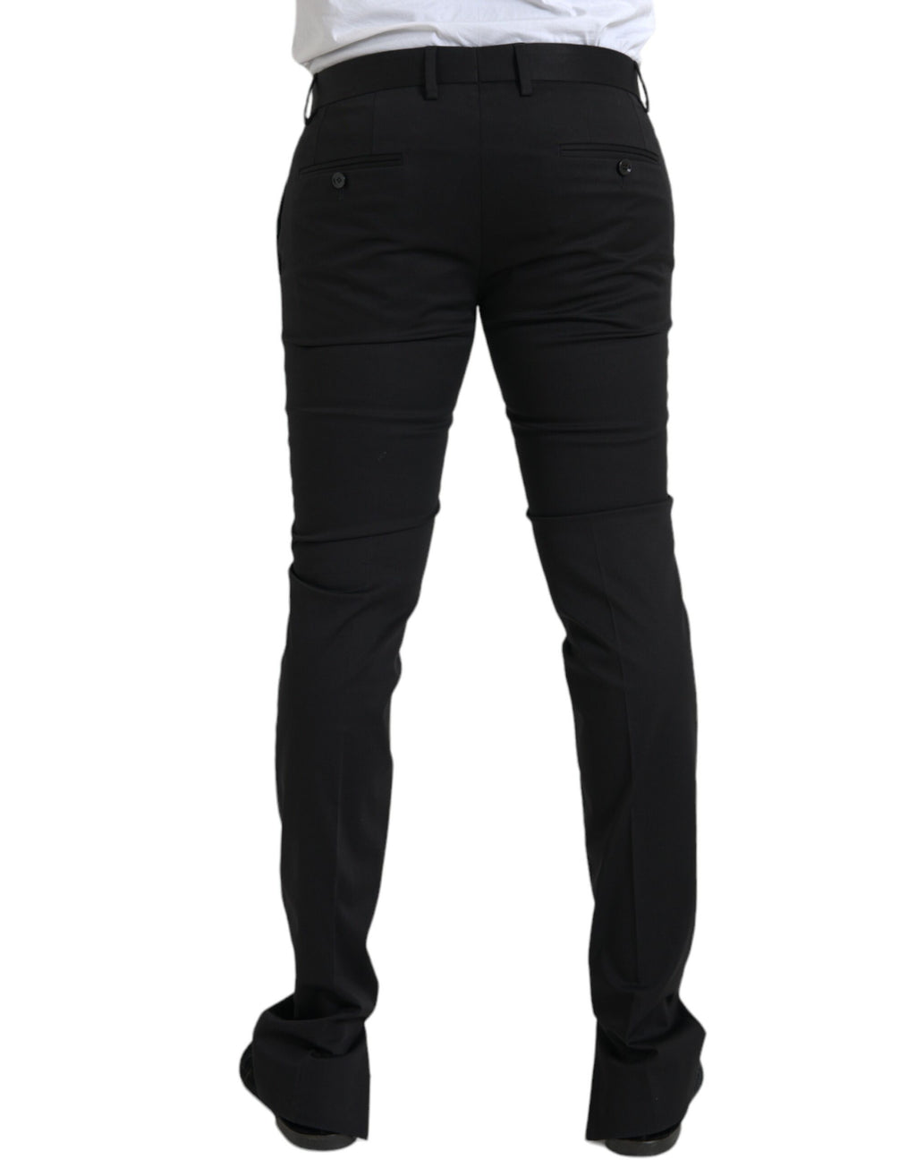 Dolce & Gabbana Black Cotton-Stretch Skinny Dress Pants