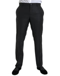 Dolce & Gabbana Black Wool and Silk Skinny Dress Pants