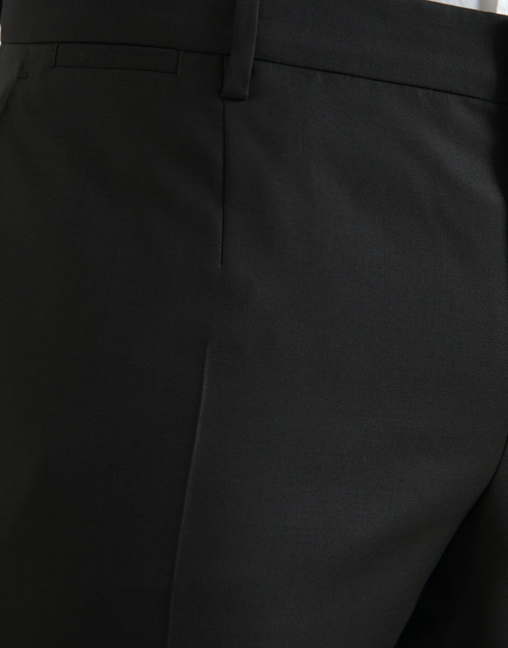 Dolce & Gabbana Black Wool and Silk Skinny Dress Pants