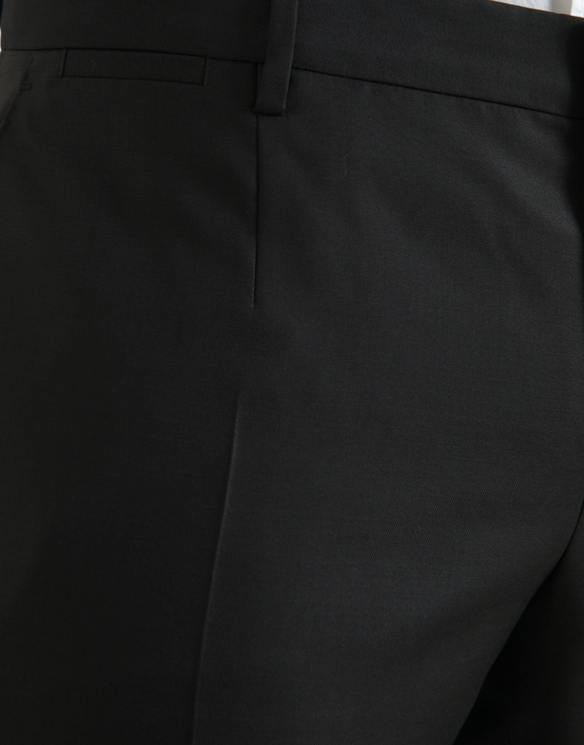 Dolce & Gabbana Black Wool and Silk Skinny Dress Pants