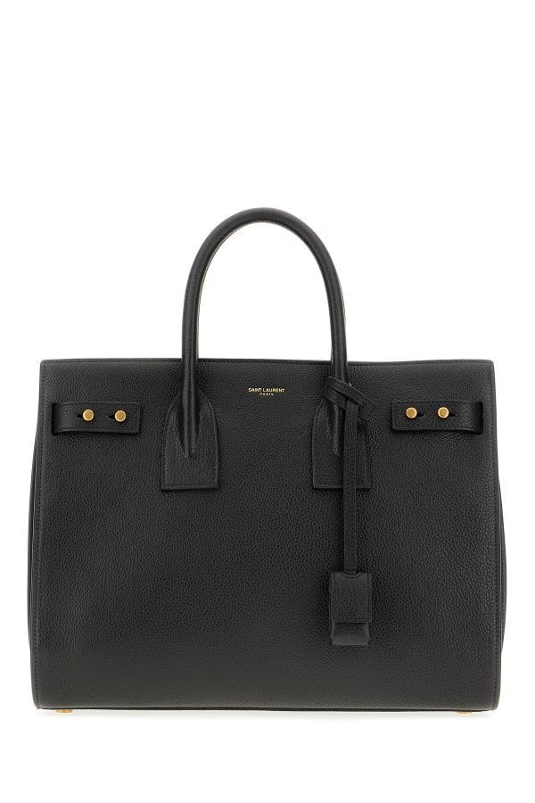Saint Laurent Sac de Jour Handbag in Black Calfskin