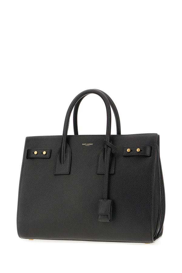 Saint Laurent Sac de Jour Handbag in Black Calfskin