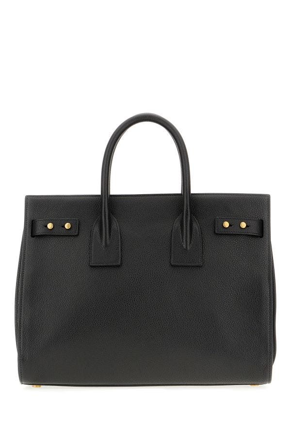 Saint Laurent Sac de Jour Handbag in Black Calfskin