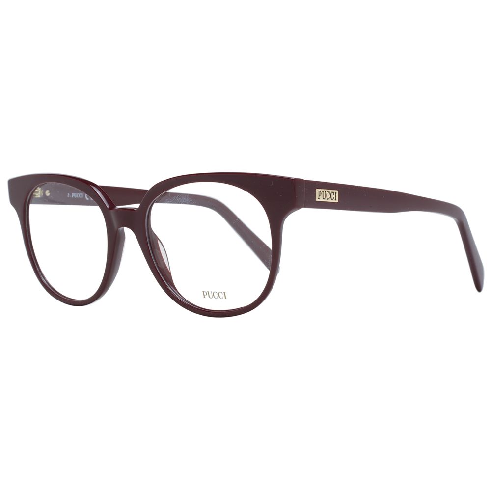 Emilio Pucci Burgunderfarbene Kunststoffbrille (Fassung)