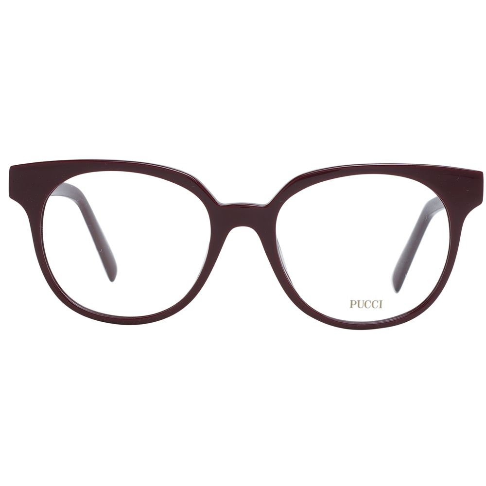 Emilio Pucci Burgunderfarbene Kunststoffbrille (Fassung)