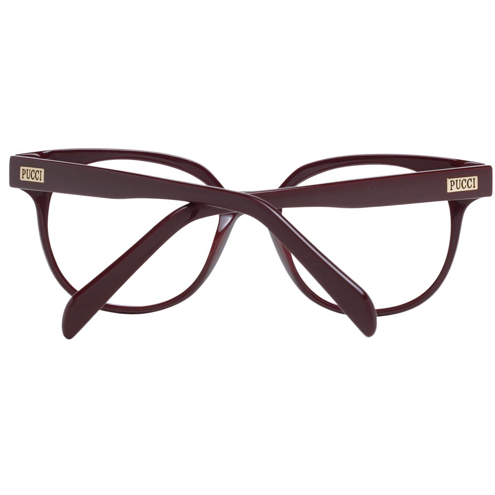 Emilio Pucci Burgunderfarbene Kunststoffbrille (Fassung)