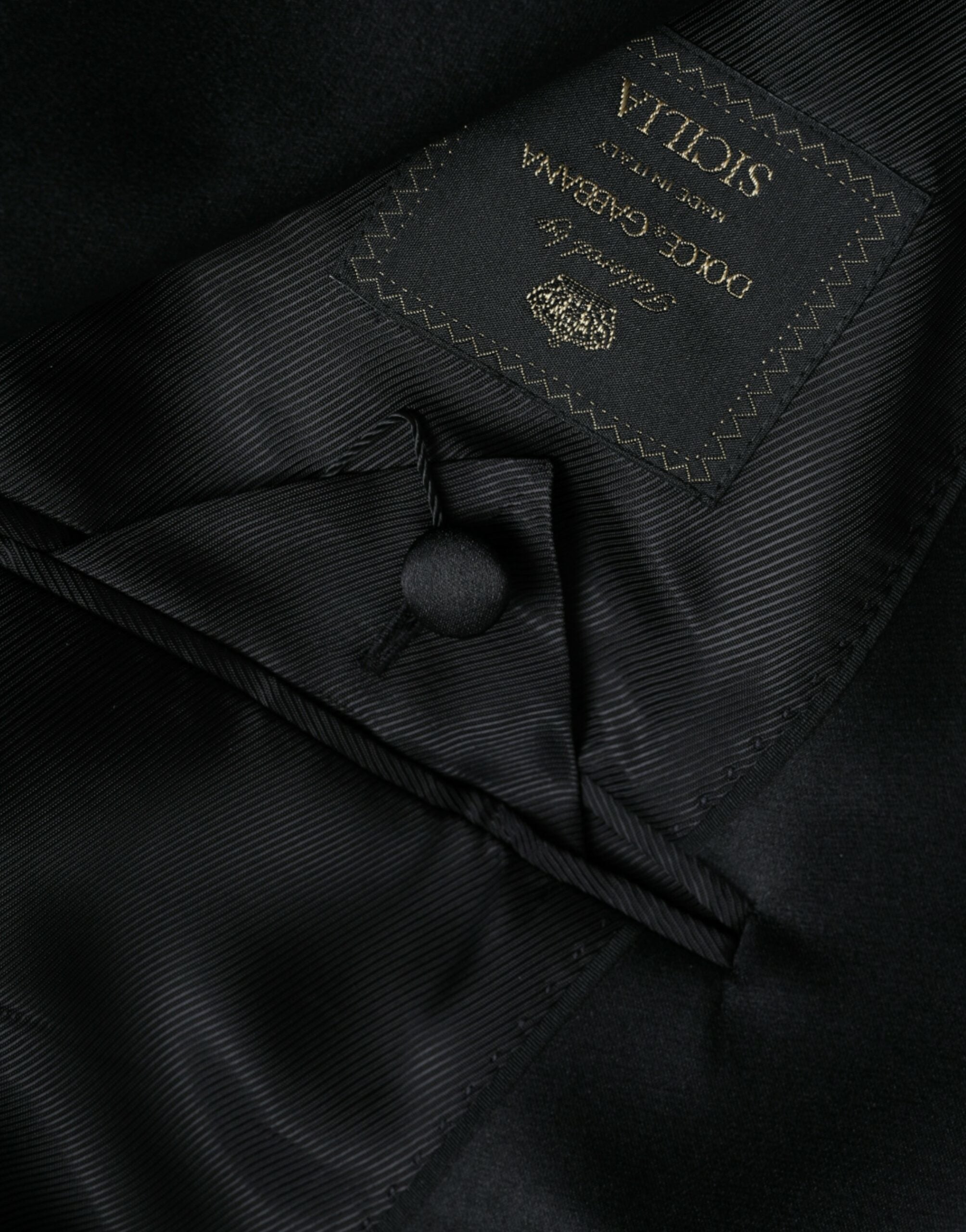 Dolce & Gabbana Black SICILIA Single-Breasted Coat Blazer