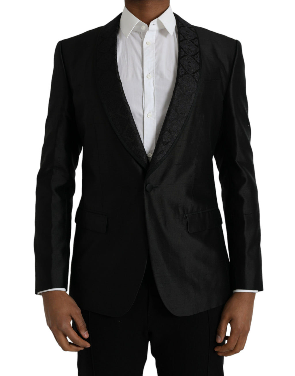 Dolce & Gabbana Black MARTINI Single-Breasted Blazer Coat