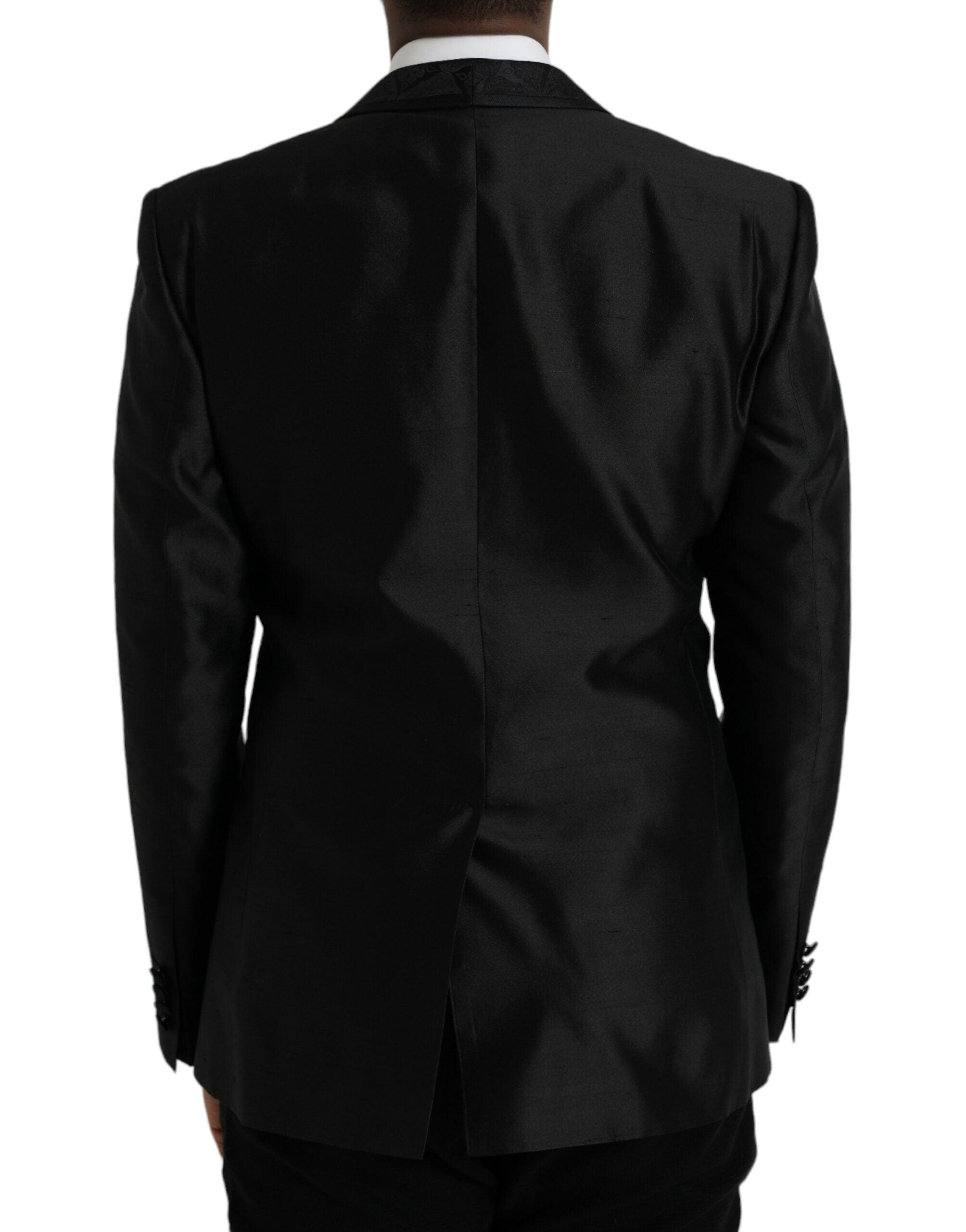 Dolce & Gabbana Black MARTINI Single-Breasted Blazer Coat