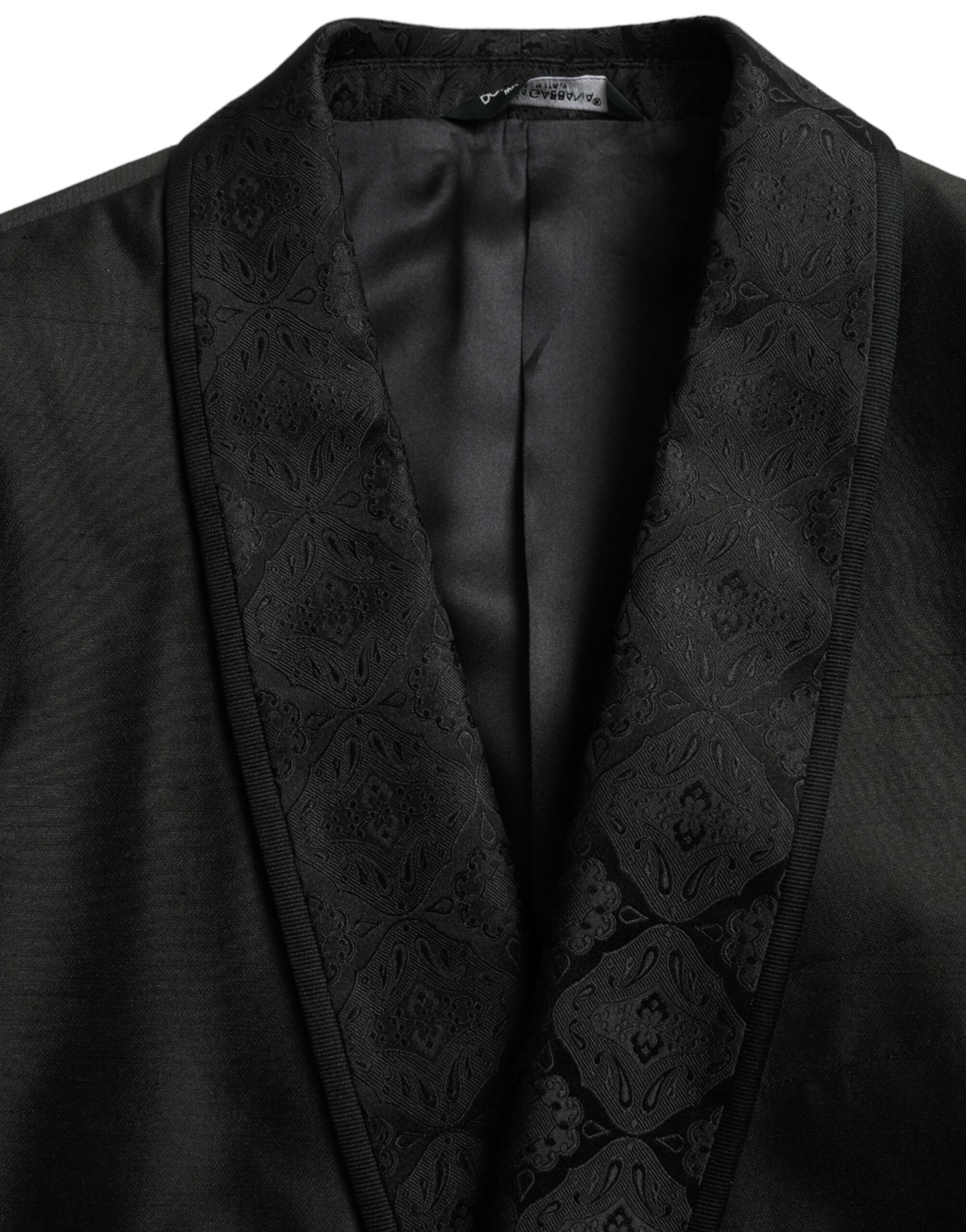 Dolce & Gabbana Black MARTINI Single-Breasted Blazer Coat