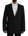 Dolce & Gabbana Blue MARTINI Single-Breasted Blazer Coat