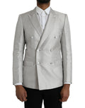 Dolce & Gabbana Off White MARTINI Double-Breasted Coat Blazer