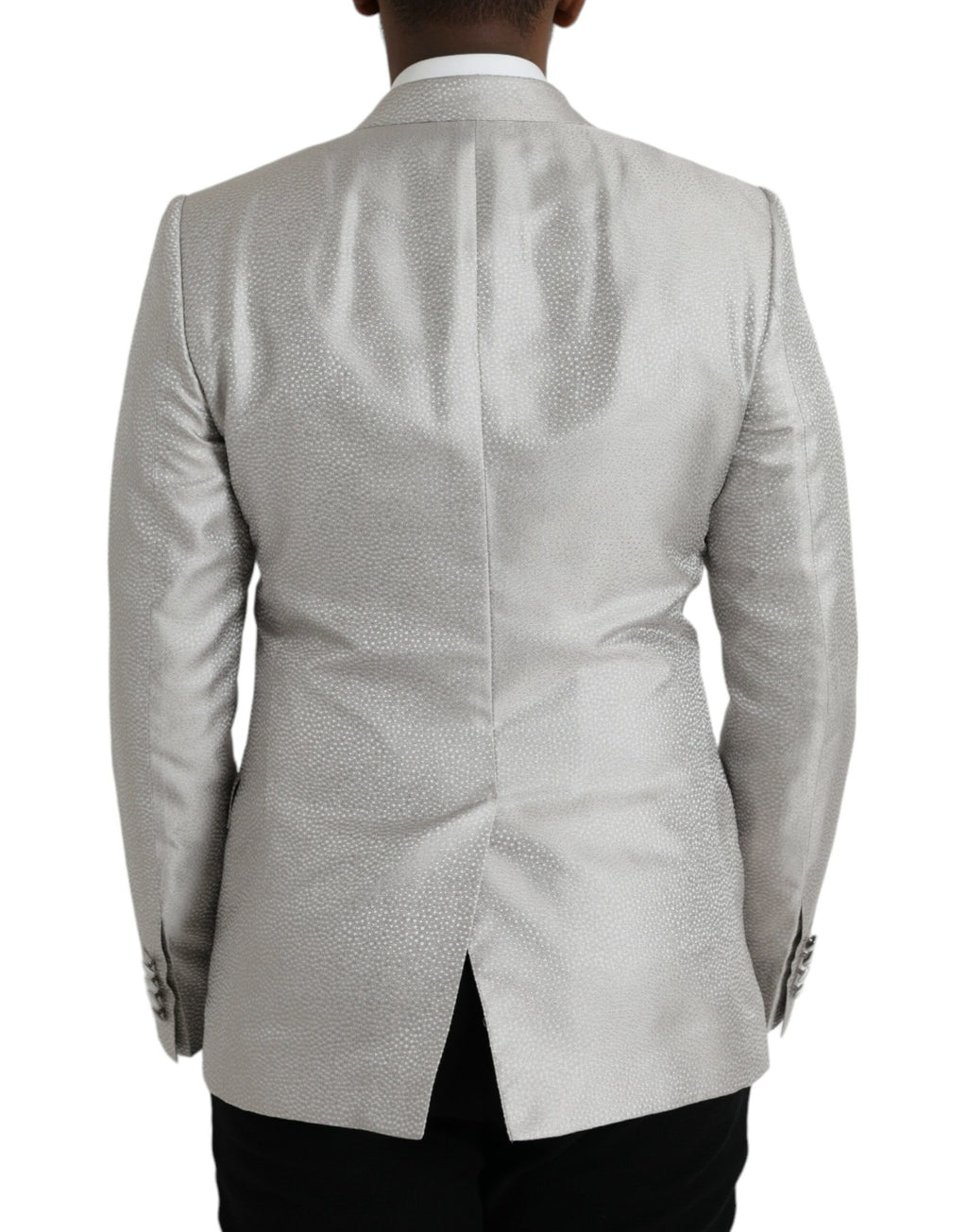 Dolce & Gabbana Off White MARTINI Double-Breasted Coat Blazer
