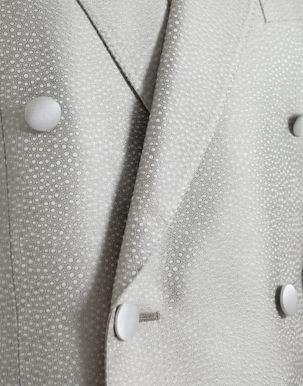 Dolce & Gabbana Off White MARTINI Double-Breasted Coat Blazer