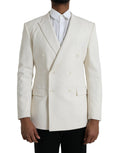Dolce & Gabbana White Wool Blazer MARTINI Double-breasted