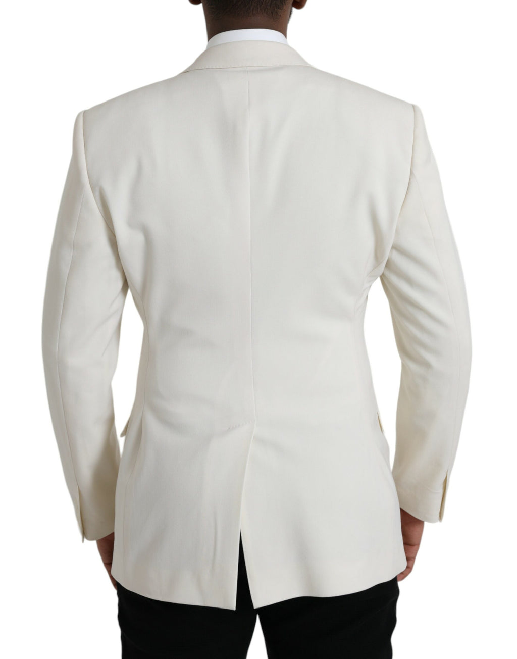 Dolce & Gabbana White Wool Blazer MARTINI Double-breasted