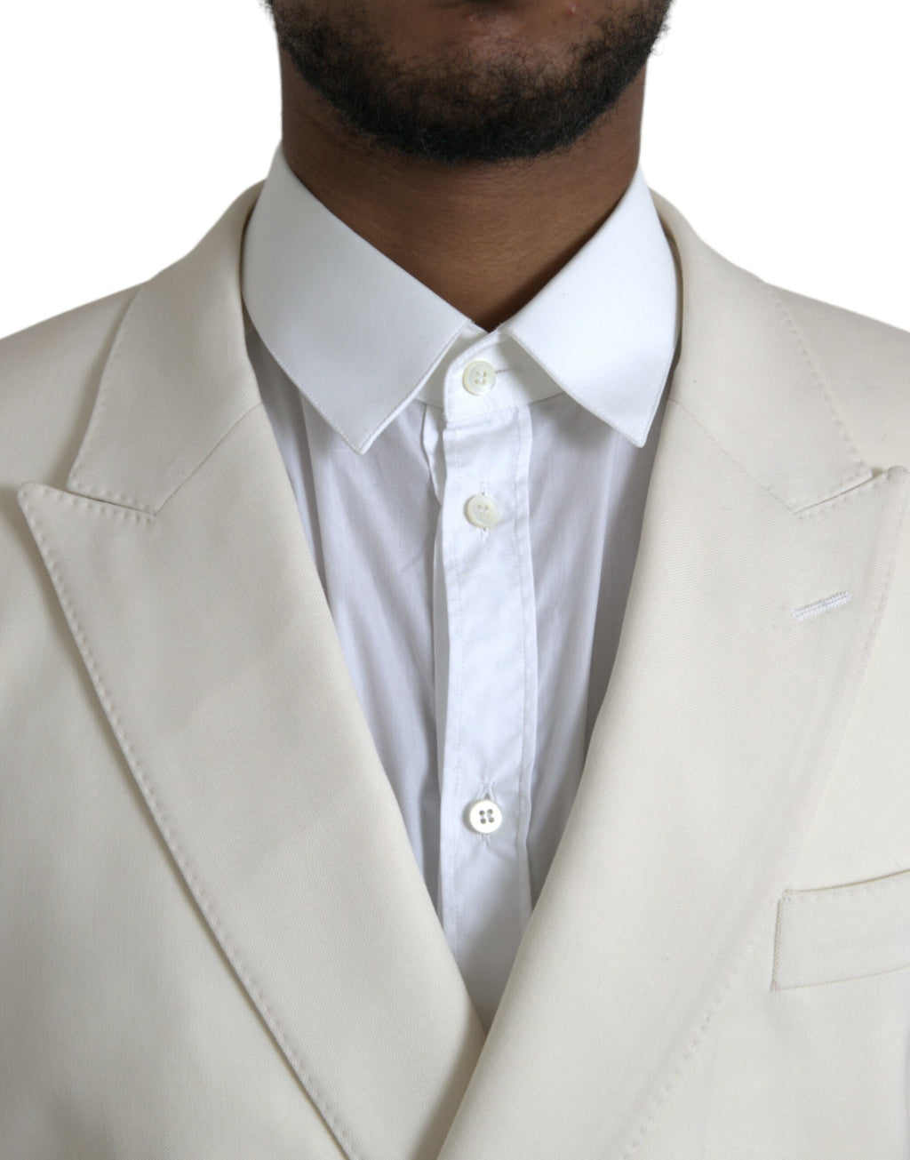 Dolce & Gabbana White Wool Blazer MARTINI Double-breasted