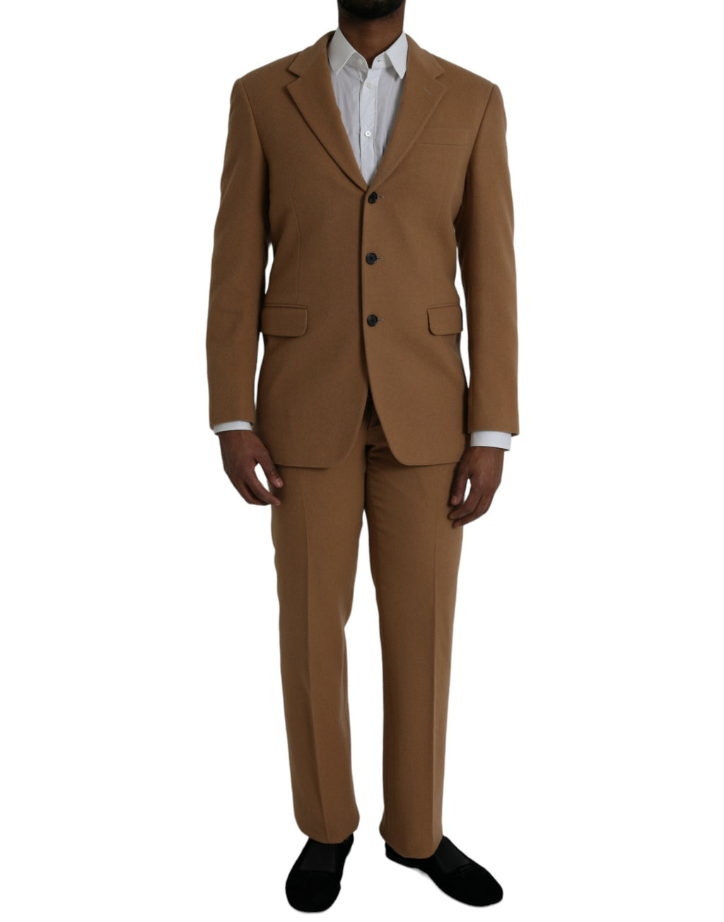 Prada Brown Cashmere 2-Piece Single-Breasted Suit