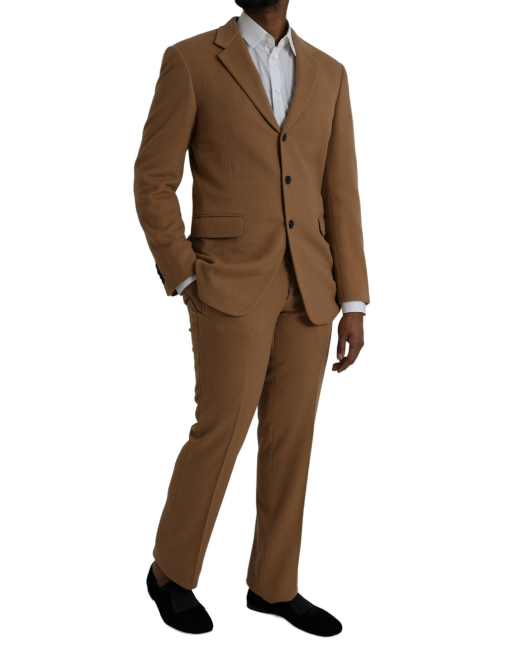Prada Brown Cashmere 2-Piece Single-Breasted Suit