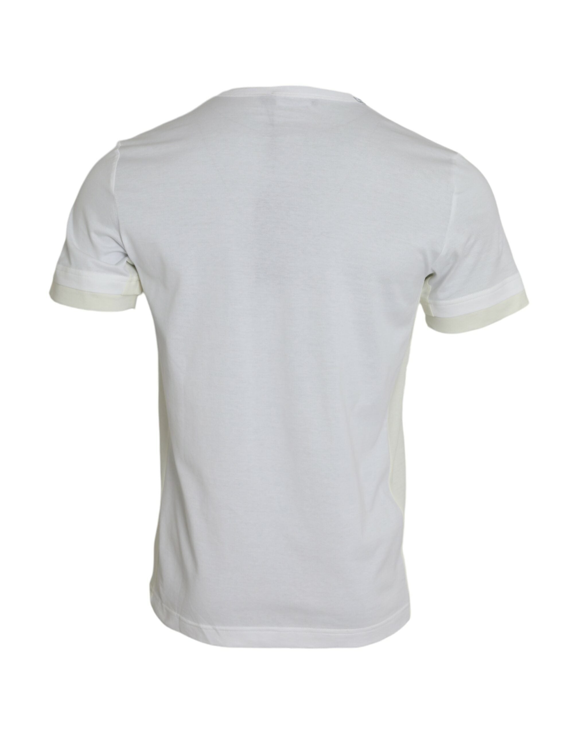Dolce & Gabbana White Cotton Pocket Short Sleeve T-Shirt