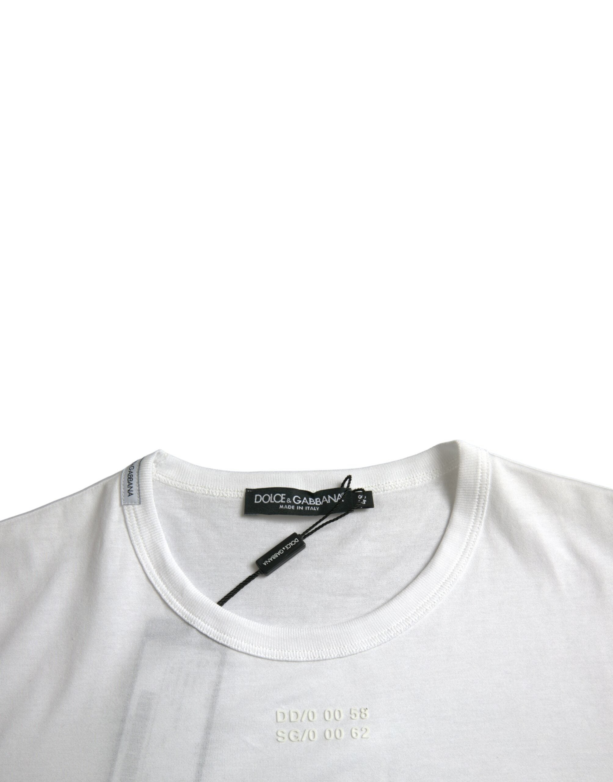 Dolce & Gabbana White Cotton Pocket Short Sleeve T-Shirt