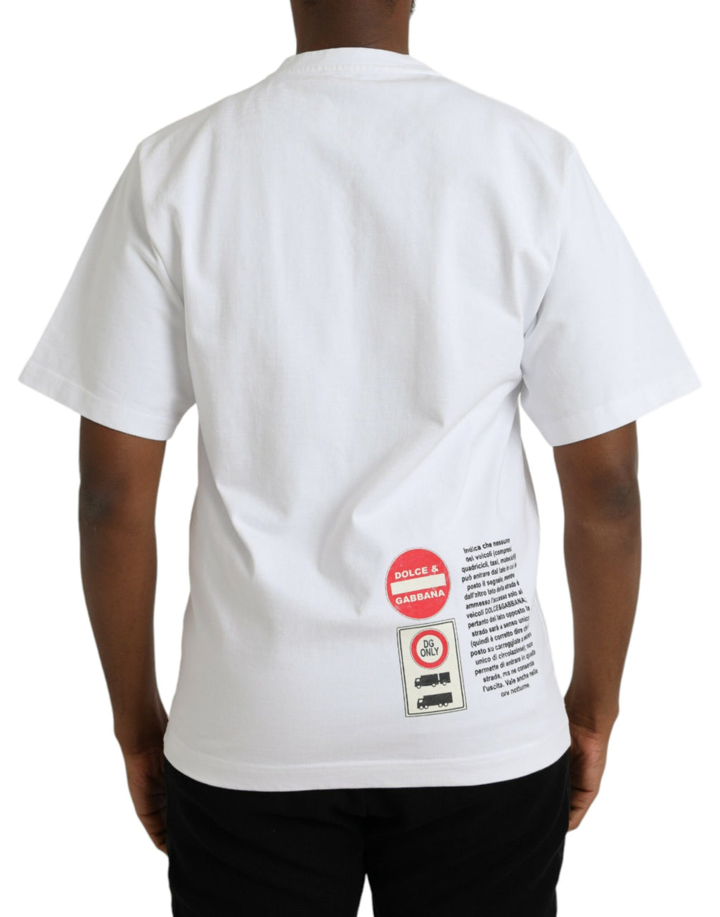 Dolce & Gabbana White Amor Heart Cotton Crewneck Short-Sleeve T-Shirt