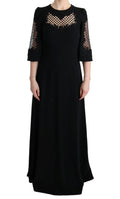 Dolce & Gabbana Black Long Stretch Shift Maxi Dress