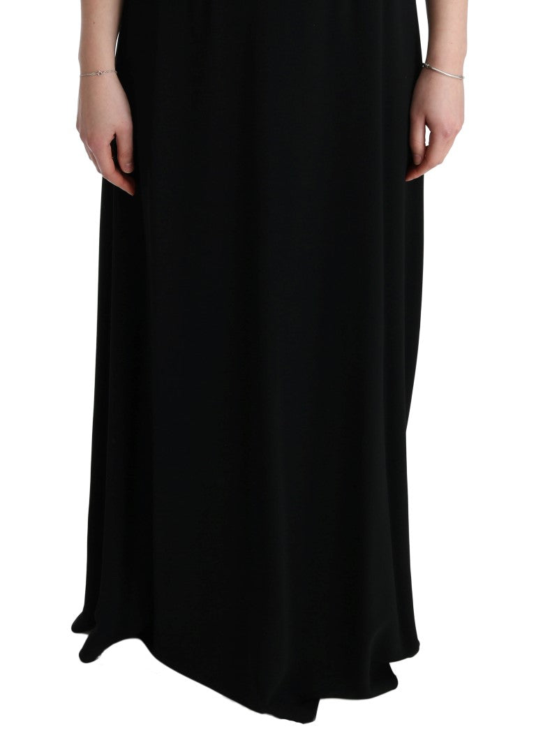 Dolce & Gabbana Black Long Stretch Shift Maxi Dress