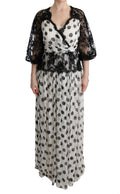 Dolce & Gabbana Black and White Polka Dot Floral Dress