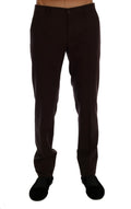 Dolce & Gabbana Lila Wolle Stretch Formal Hose