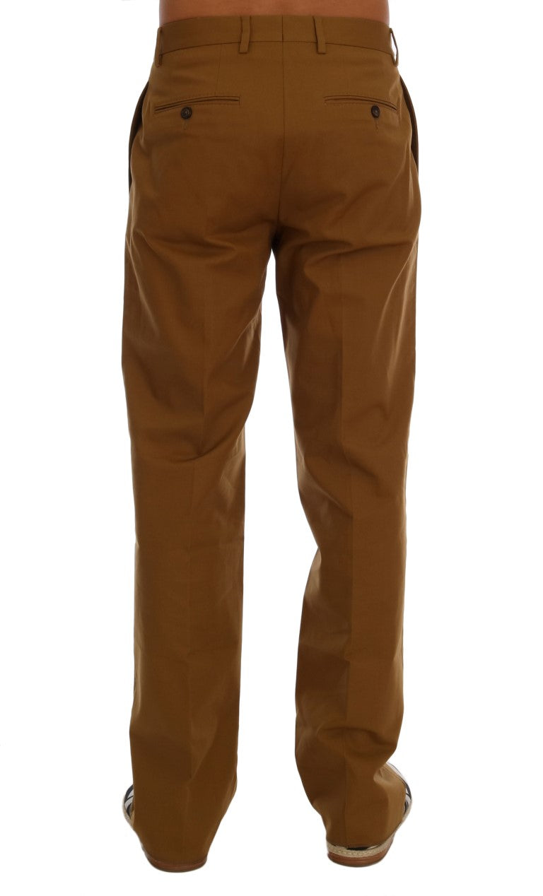 Dolce & Gabbana Braune Stretch-Baumwollhosen