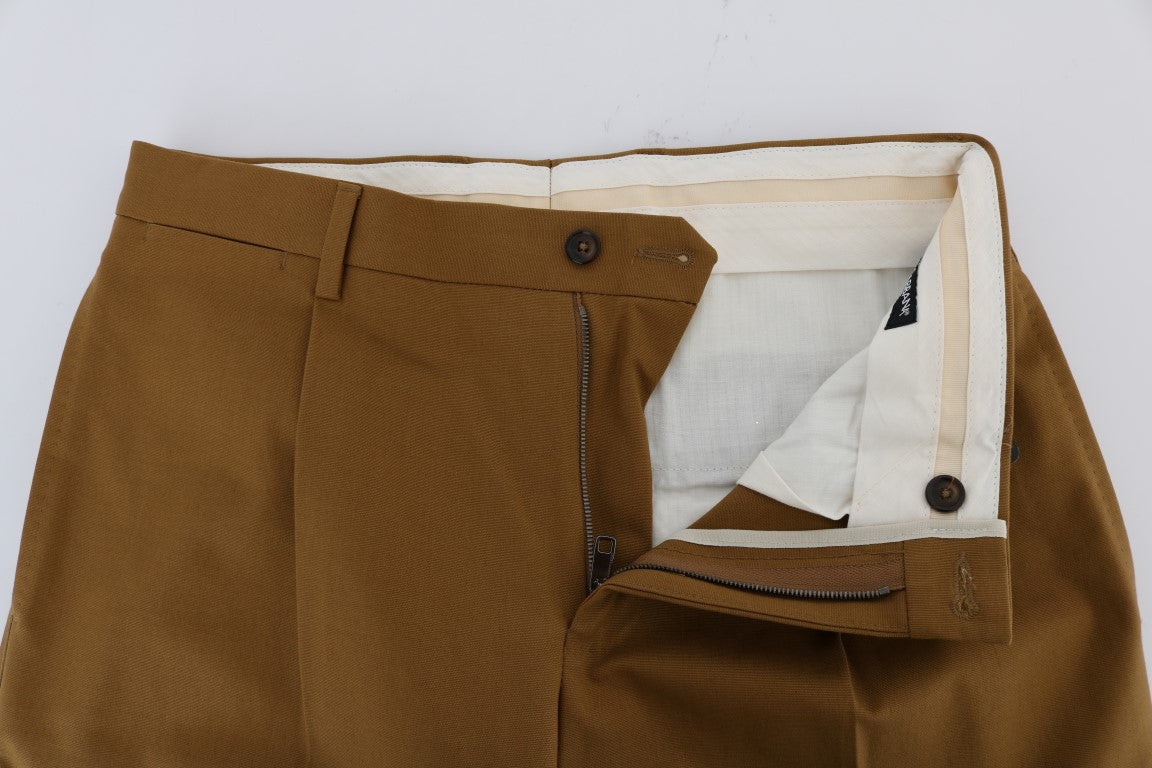 Dolce & Gabbana Braune Stretch-Baumwollhosen