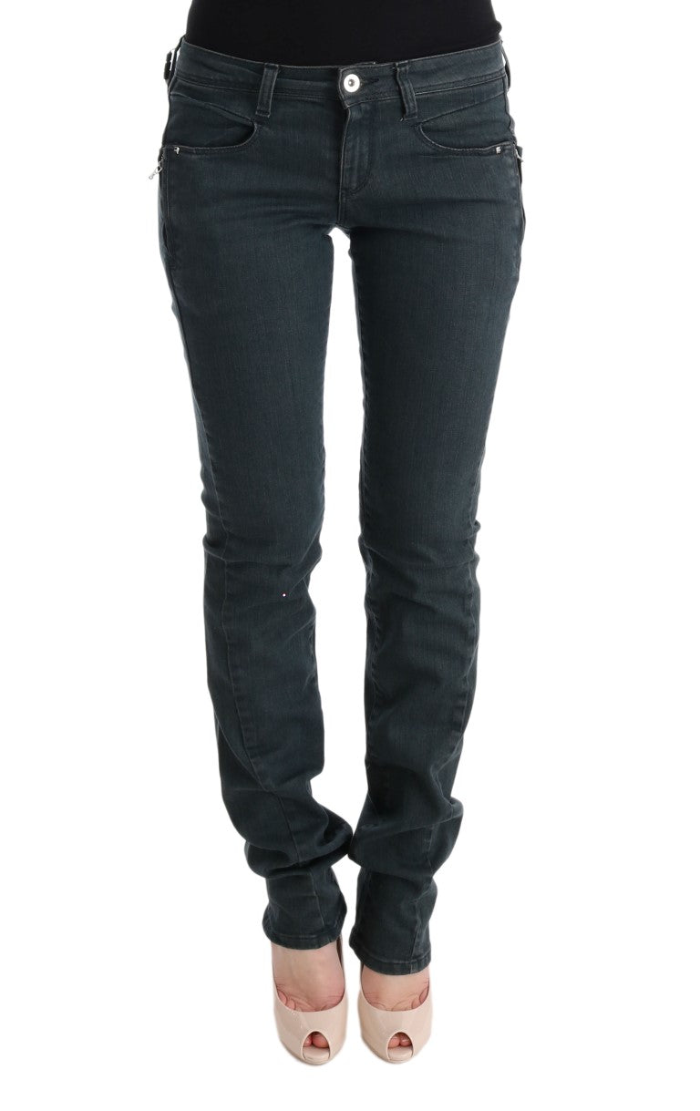Costume National Grey Superslim Cotton Denim Jeans
