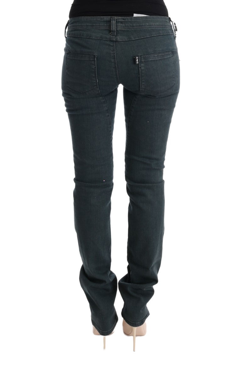 Costume National Grey Superslim Cotton Denim Jeans
