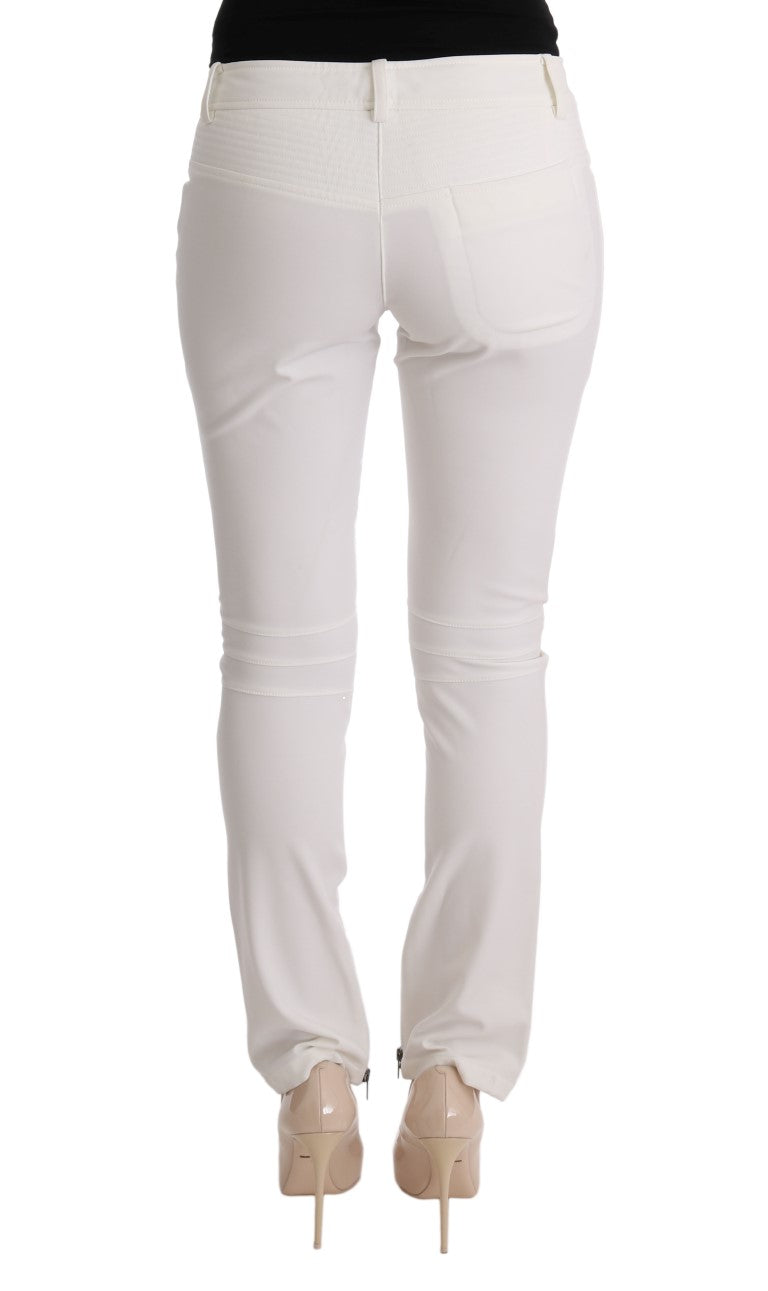 Ermanno Scervino Weiße Baumwolle Slim Fit Freizeithosen