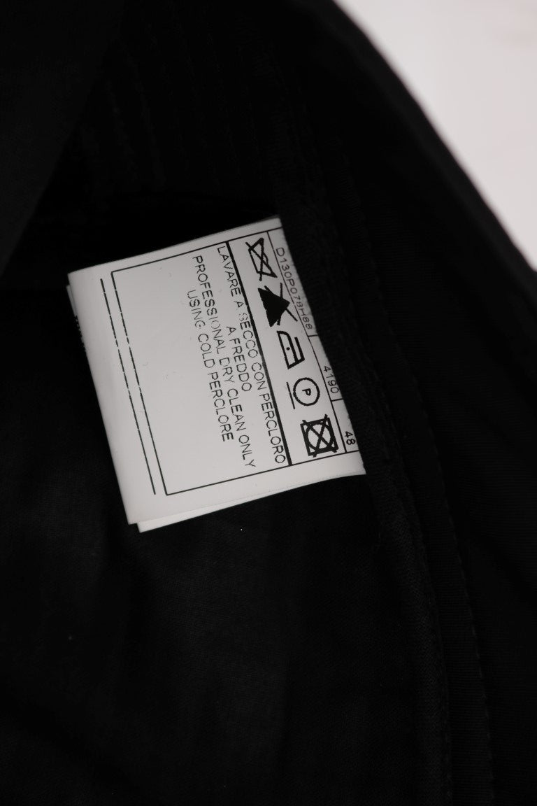 Ermanno Scervino Black Slim Fit Cotton Casual Trousers
