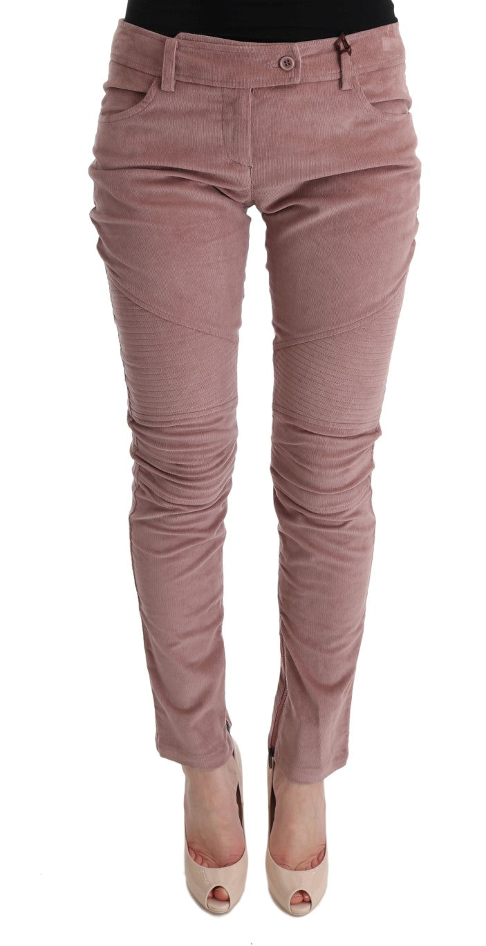 Ermanno Scervino Gekürzte Freizeithose aus rosa Samt
