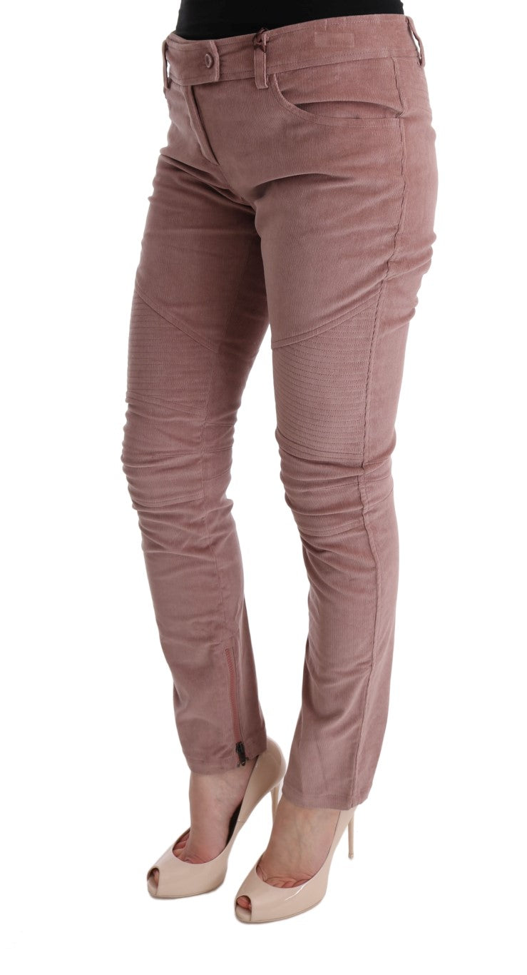 Ermanno Scervino Gekürzte Freizeithose aus rosa Samt