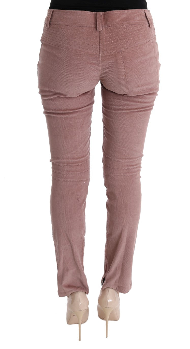 Ermanno Scervino Gekürzte Freizeithose aus rosa Samt