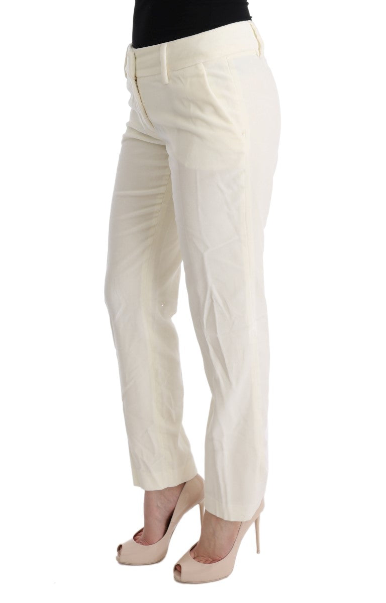 Ermanno Scervino Weiß Baumwolle Regular Fit Freizeithosen