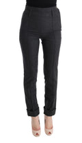 Ermanno Scervino Grey Virgin Wool Skinny Casual Trousers