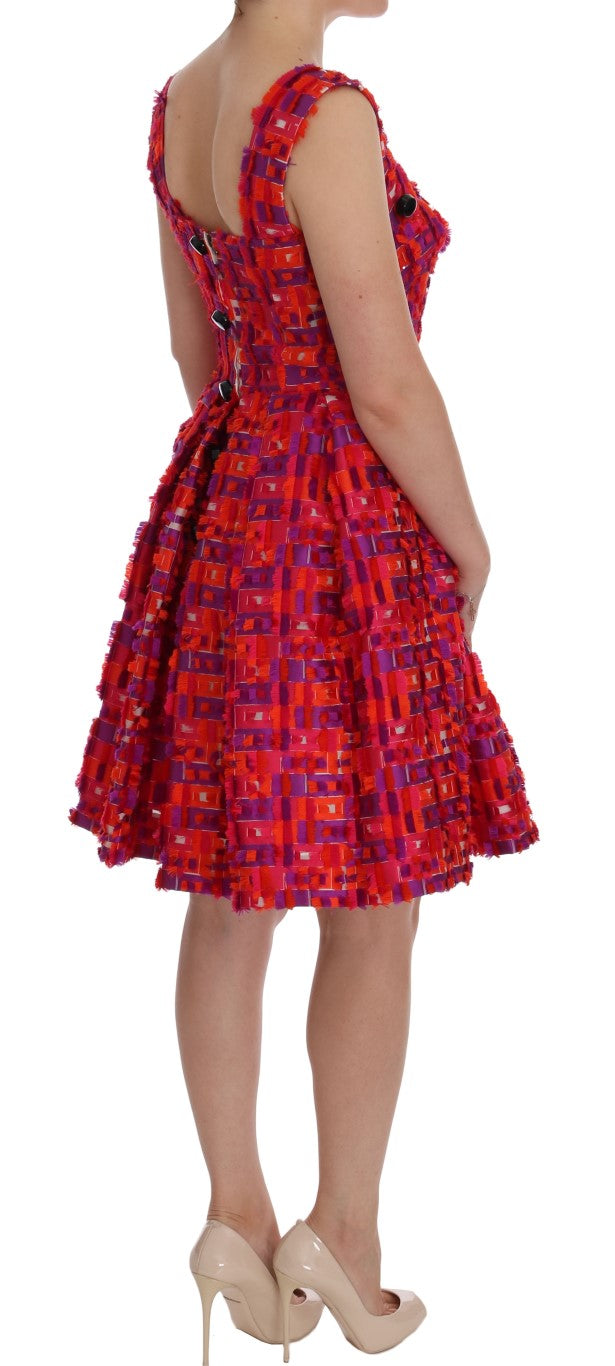 Dolce & Gabbana Pink floral A-line above-the-knee dress