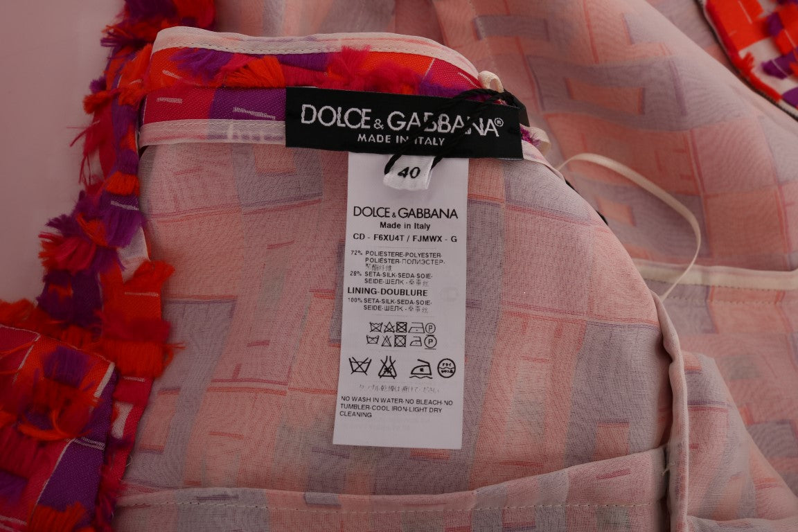 Dolce & Gabbana Pink floral A-line above-the-knee dress