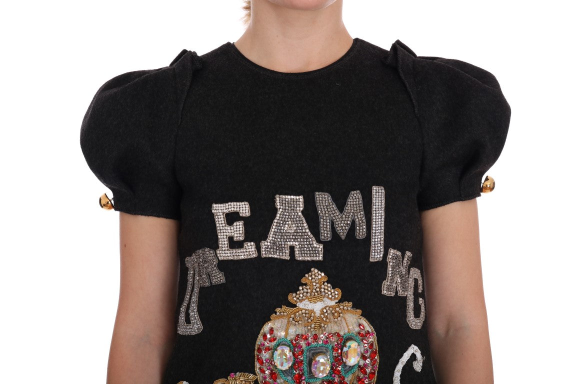 Dolce & Gabbana Grey Crystal Dress "Dreams of My Prince"
