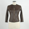 Emilio Romanelli Braune Leder Damenjacke