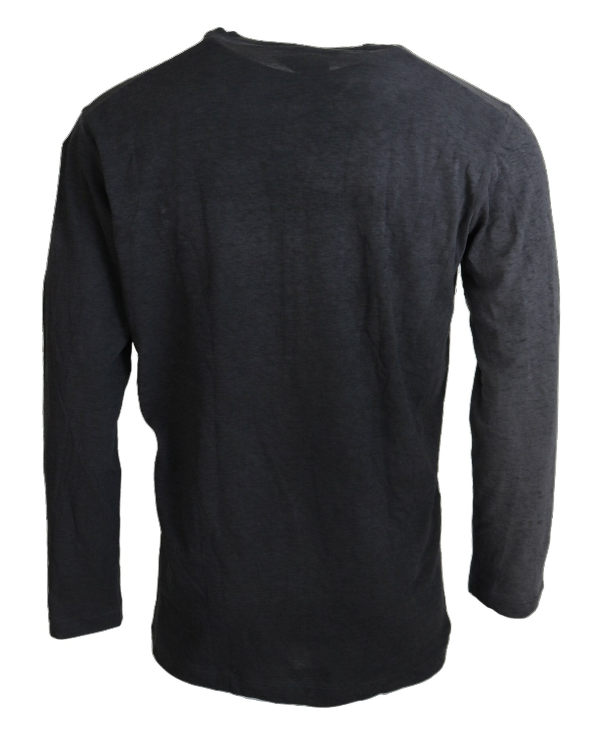 Dsquared² Schwarzer Baumwoll-Leinen Pullover mit langen Ärmeln