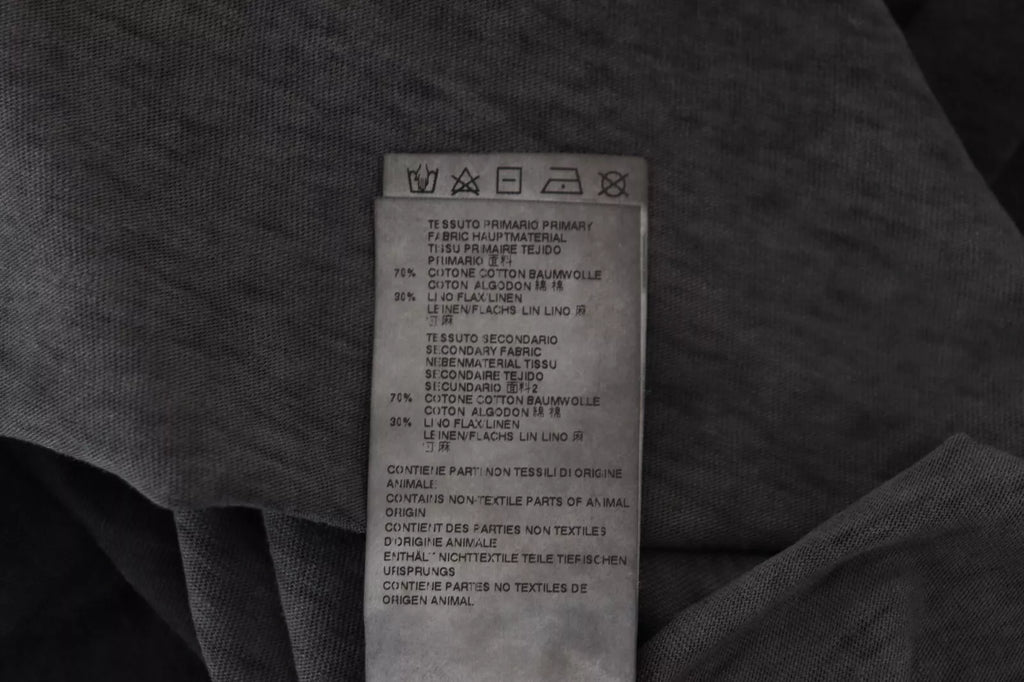 Dsquared² Schwarzer Baumwoll-Leinen Pullover mit langen Ärmeln