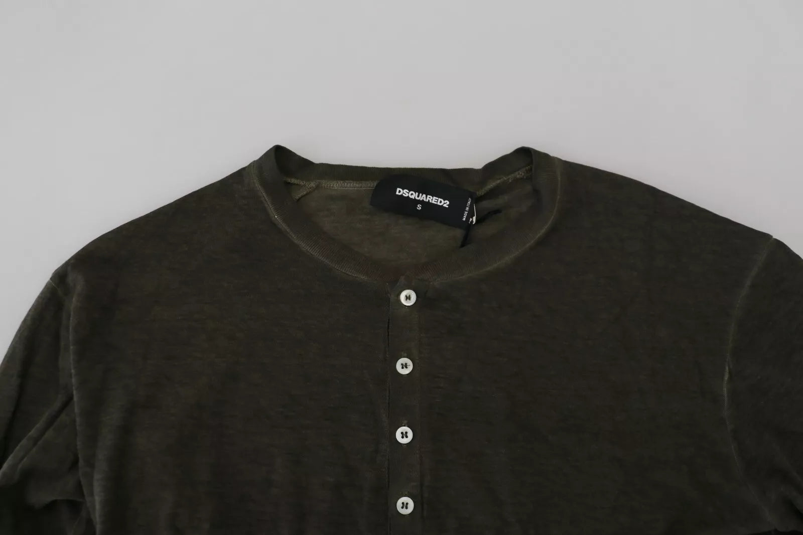 Dsquared² Gray Cotton-Linen Long-Sleeve Sweater